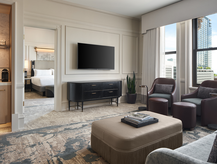 living room view in hotel